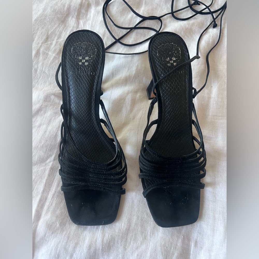Vince Camuto Black Strappy Heels